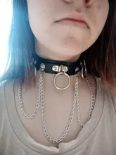 Collar gótico Punk Rock de estilo Harajuku, Gargantilla de cuero PU con corazón y punta redonda, accesorios para el cuerpo