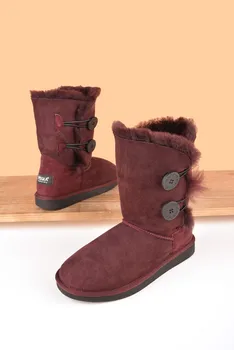 

Сапоги из Овчины Женская Обувь Sheepskin Boots Women Ботинки Женские Botines Mujer Botas Buty Damskie Chaussure Femme Угги