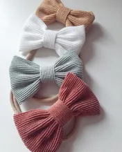 Pinzas para el pelo para niña pequeña, lazos, pasador de pana para niño, horquillas retro para fiesta, Clip de pico de pato