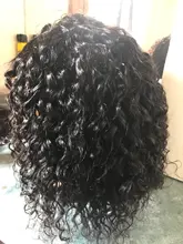 Extensiones con ondas al agua dulces, 3 mechones con cierre de encaje 100% cabello indio ondulado extensiones de cabello humano no Remy con cierre