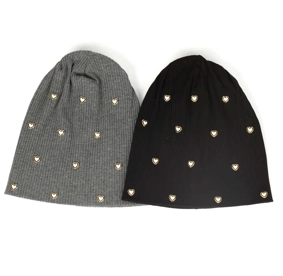 Women Plain Color Knitted Beanie Hat 