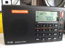 Portable Radio Clock Temperature-Speaker SW Fm-Stereo Digital SIHUADON R-108 Display