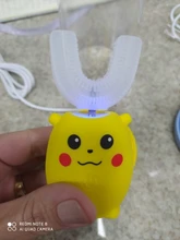 XaoMi-cepillo de dientes eléctrico inteligente de silicona para chicos, ultrasónico, automático, con patrón de dibujos animados, 360 grados