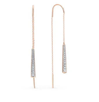 

Gold earrings with diamonds sunlight sample 585