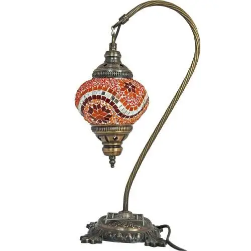 

Red Table Lamp Length 42 cm, Glass Diameter 14 cm