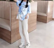 Algodón camiseta con oso Streetwear Verano de gran tamaño, camiseta de las mujeres Harajuku Tops de manga corta Tee Hip Hop teñido camiseta divertida