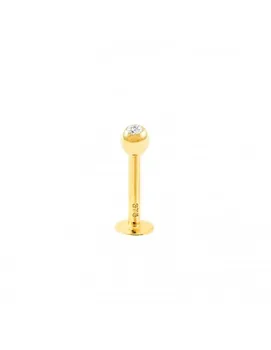 

Piercing Gold Lip round with zircon (9kts)