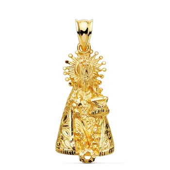 

18k gold pendant silhouette 31mm. Virgin of the Homeless