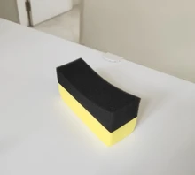 Almohadillas aplicadoras de contorno de neumático, esponja de cera de pulido de Color brillante, 270E, 6 uds.