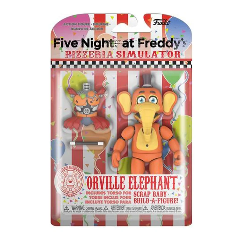 Подвижная фигурка ФНАФ Слон Орвилл Пять ночей с Фредди Funko Pizzeria Simulator Orville Elephant FNAF Five Nights at Freddy’s