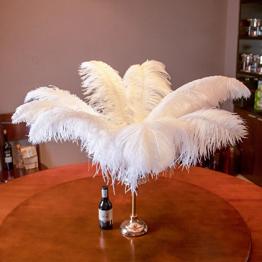 50 Stück dunkelrosa Straußenfedern in großen Mengen für Hochzeit, Party, Zuhause, Tischdekoration, Straußenfedern, Vasen, Heimdekoration, Bastelzubehör – Detail 10