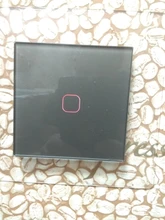 Minitiger-Panel de cristal de lujo, Interruptor táctil de pared estándar europeo, 1 entrada, 1 vía