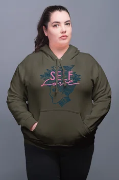 

Angemiel Wear Self Love Bird Hat Green Women 'S Hooded Sweatshirt