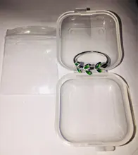 Hoja Verde hecha a mano creativo de Plata de Ley 925 temperamento personalidad moda femenina de tamaño reajustable de moda anillos de apertura SRI028