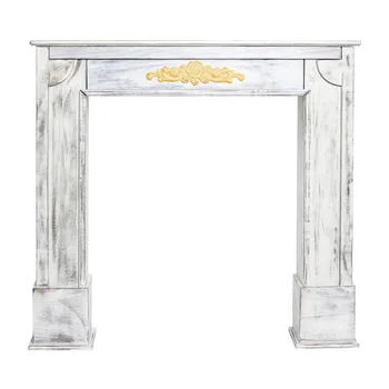 

Rebecca Mobili Fire Sorround Fireplace Wood Grey Shabby 100x105x21