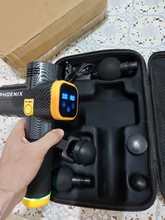 Phoenix-pistola de masaje de percusión a2, masajeador corporal eléctrico negro, terapia con 4 cabezales, MG55008