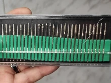 Vástago de diamante de 2,35mm para pulir, punta de aguja, grabado, tallado, pulido, vidrio, piedra de Jade, conjunto de herramientas rotativas, 30 Uds.