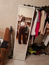 2021 Retro de Color sólido salvaje recto ancho pierna Pantalones mujer primavera nueva moda Coreana de cintura alta pantalones largos