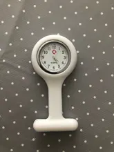 Reloj de silicona para enfermera, broche, Túnica, reloj Fob con batería gratis, relojes de bolsillo para médico, reloj de bolsillo