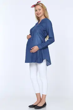 

8588-EMZİRMELİ JEANS MATERNITY TUNIC