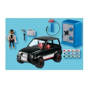 

Playmobil-Thief with Safe and Getaway Car Burglar Safe Box Car