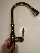 Gold Kitchen Faucet Water-Mixer Pull-Out Single-Handle Silver Swivel-Degree N22-019