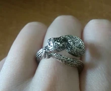 Anillo de serpiente Chapado en plata y Rattlesnake para hombre y mujer, Joyería Moderna de estilo Hip Hop, Punk, para fiesta y motocicleta