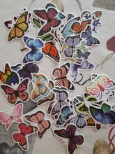 Paquete de pegatinas de mariposa para ordenador portátil, pegatinas de papelería de guitarra, nevera, coche, botella, juguetes para niños, 10/30/50 Uds.