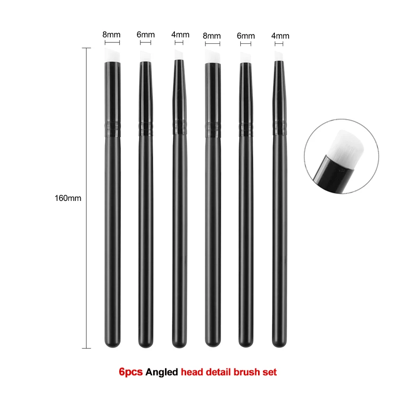 Painting Brushes 3Pcs/set Flat /angled Detailed Blending for Fine Detailed Areas Ink Painting Intricate Stencils Cards Making blending brush