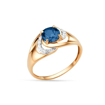 

Gold ring with Topaz and cubic zirconia sunlight sample 585