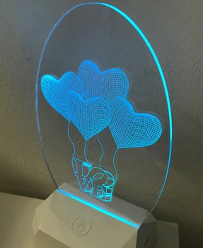

LEDLUX 3 DA001 3D acrylic oval shape without Figure (3 DA001)