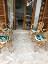 Cushion-Cover Pillow-Case Decorative Home Sofa Throw Linen Cotton Round 45cm Leaf 