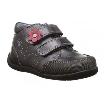 

Booties fur pearly gray for girl with embroidery side of Pablosky