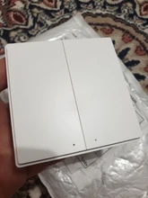 Aqara-Interruptor de luz inteligente para el hogar, switch de triple botón con control remoto inalambrico, clave, cable de fuego neutro y conectividad ZiGBee con aplicación Smart home para Mijia