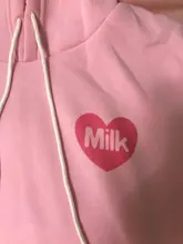 Sweatshirts Hooded Long-Sleeve Printed Female Thick Cute Cartoon Back Velvet