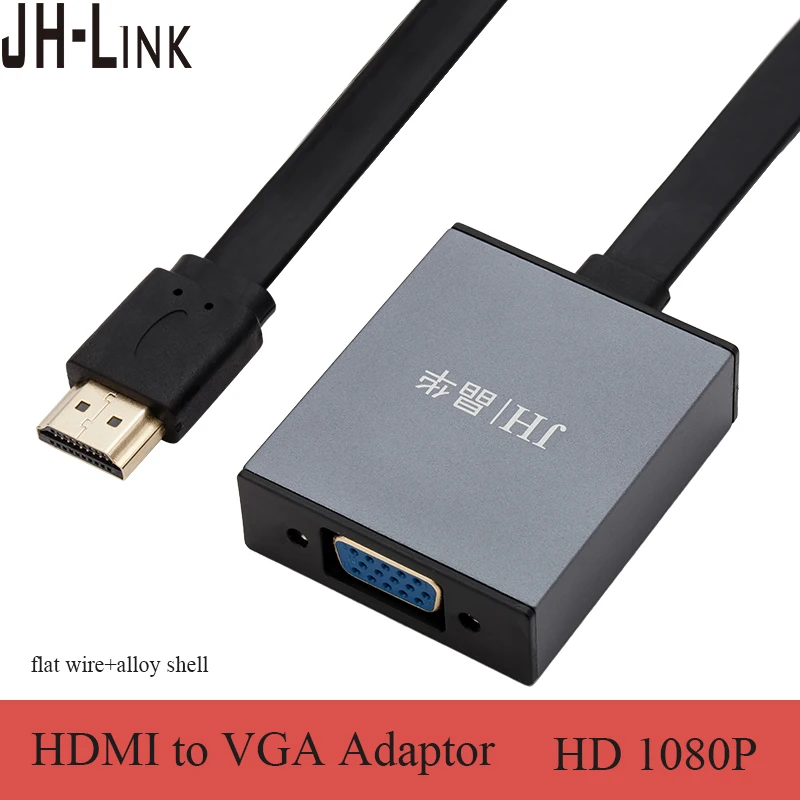 Адаптер Hdmi в Vga кабель-преобразователь для Hd-видео с аудио и Usb-кабелем |