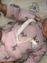 Pacifier Clip Crochet Teething Hand-Made Baby Newborn Vintage Cotton Chew for Dummy Tassel