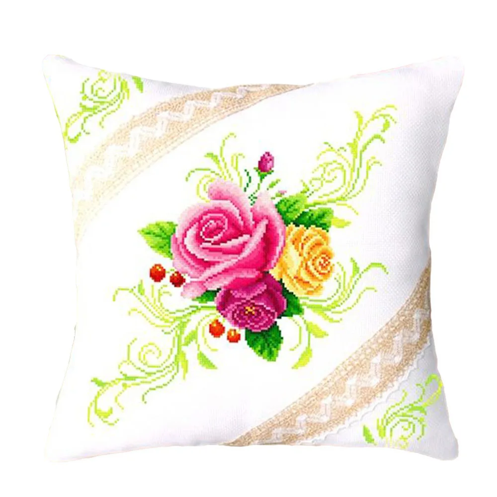 Stamped Cross Stitch Cushion Cover Throw Pillow Kit Crossstitch