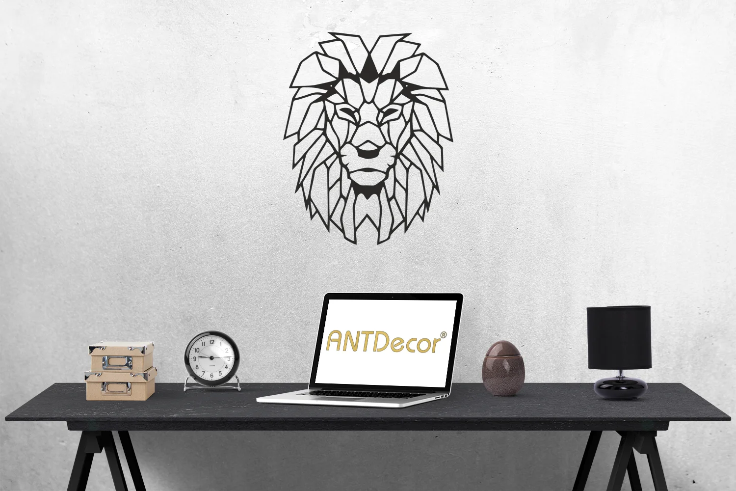 Antdecor голова льва металлическая настенная арт L, Карта мира и тематический Настенный декор 40 см x 51 см 1" X 20"