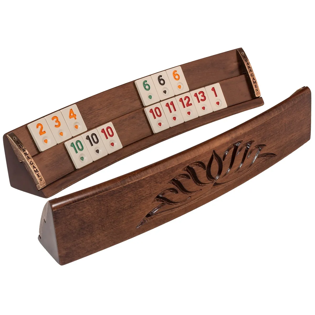 RummikubLuxuryBoardGameSetSolidWoodenOvalCarvedHandmadeRummy