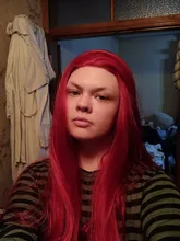 Wig Hair-Wigs Baby-Hair Lace-Front Natural Synthetic X-TRESS Red-Color Straight Free-Part