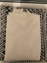 Women Sweater Pullovers Knitted Turtleneck Long-Sleeve Elasticity Streetwear-Top Multicolor