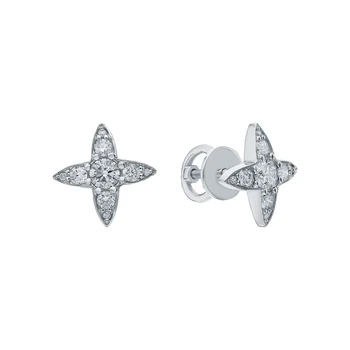 

Gold earrings with diamonds sunlight sample 585