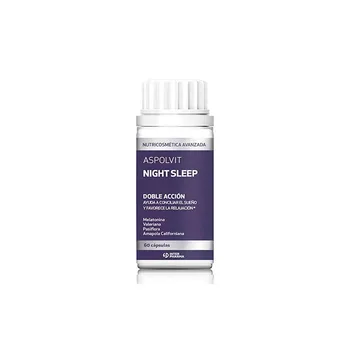 

ASPOLVIT NIGHT SLEEP 60 CÁPSULAS. MELATONINA + VALERIANA+PASIFLORA+AMAPOLA DE CALIFORNIA