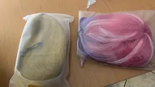 Peluca de pelo corto sintético rosa para Cosplay, para mujeres, Lolita, Amarillo, Azul, Morado, rojo, longitud media, MUMUPI