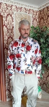 Otoño de 2019 los hombres estampado Floral manga larga camisas marca de moda fiesta vacaciones vestido Casual Camisa Homme de talla grande 7XL