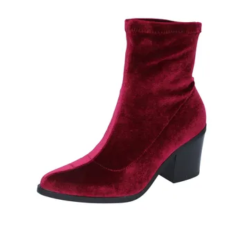 

FORNARINA ankle women burgundy velvet