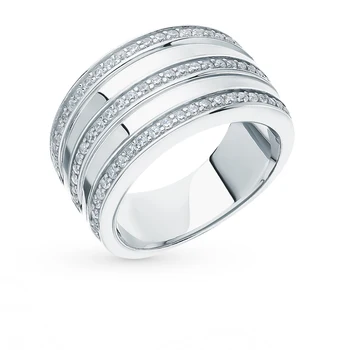 

Silver ring with cubic zirconia sunlight sample 925
