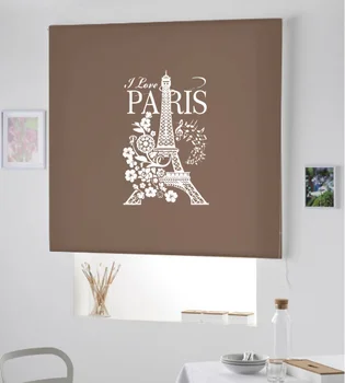 

Blind Iroa roll with drawing/Love Paris! ROLLER BLINDS TRANSLUCENT! (CAFE 100X175)