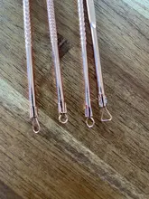 4 unids/set Blackhead Comedone acné aguja removedor de Clip grano cuchara para herramienta para cuidado de la piel Facial agujas Facial limpiador de poros